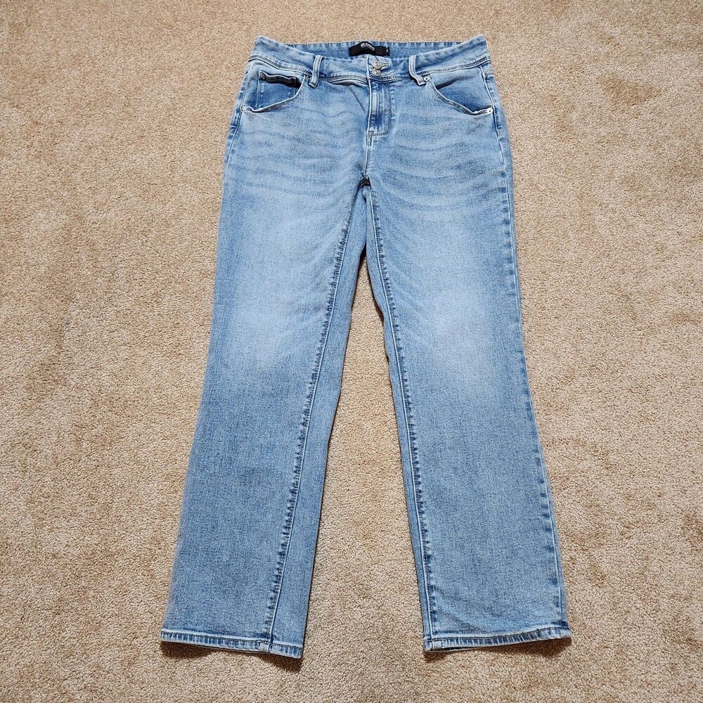 Hudson Jeans Women 10 Mid Rise Straight Leg Back Flap Pockets